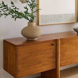 Mid-Century TV Stand Media Console with Ample Hidden Storage