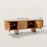 Mid-Century TV Stand Media Console with Ample Hidden Storage