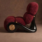 Creative Lounge Chair with Gold Wheel Base for Living Room