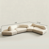 Free Combination Curved Sofa with Irregular Modules for Living Room