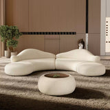 Armless Curved Modular Sofa for Modern Living Room
