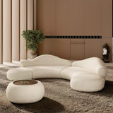 Armless Curved Modular Sofa for Modern Living Room