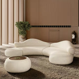 Armless Curved Modular Sofa for Modern Living Room