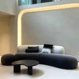 Modular Curved Cloud Sectional Sofa with Two Tone