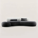 Modular Curved Cloud Sectional Sofa with Two Tone