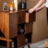 Wooden Storage Cabinet with 9-Cube Removable Drawers
