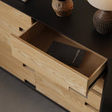 8-Drawer Wood Dresser with Recessed Stainless Steel Handles