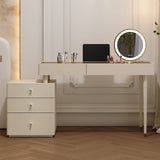 Vanity Desk with Drawer Cabinet and LED Mirror for Bedroom