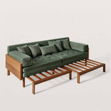 Sectional Foldable Sofa Bed with Wooden Frame for Living Room