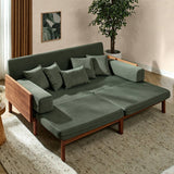 Sectional Foldable Sofa Bed with Wooden Frame for Living Room