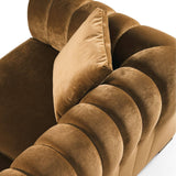 Modular Sofa with Round Arms and Thick Seat Cushions