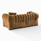 Modular Sofa with Round Arms and Thick Seat Cushions
