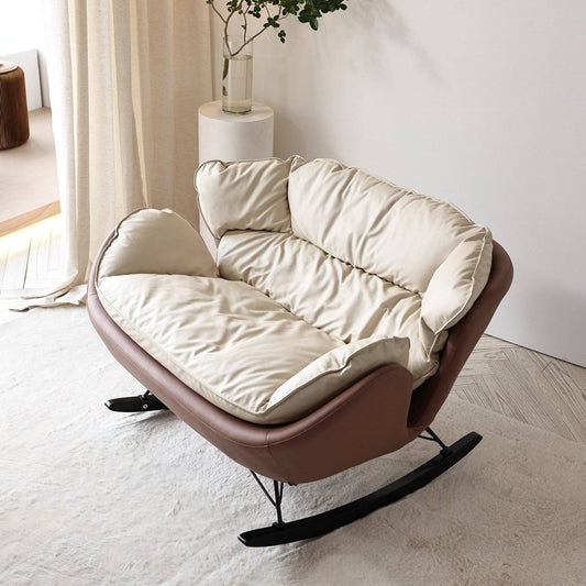 Upholstered Loveseat Rocking Chair Lounge Chair for Relaxation