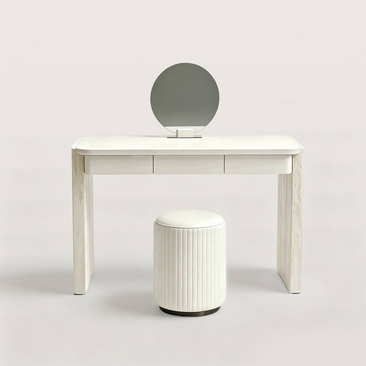 3 Drawers Makeup Vanity with Sinstered Stone Legs