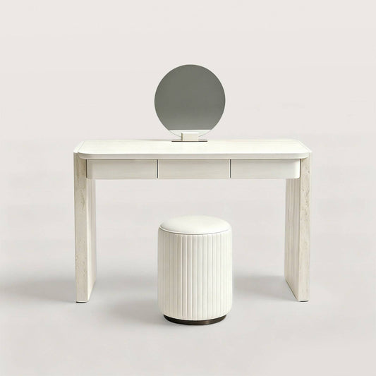 3 Drawers Makeup Vanity with Sinstered Stone Legs