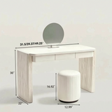 3 Drawers Makeup Vanity with Sinstered Stone Legs