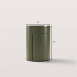 Cylindrical Flip Mirror Makeup Vanity with Matching Stool
