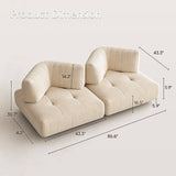 Modular Sectional Sofa  with Metal Legs for Living Room