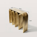 Sculptural 5 Arch Console Table with Brass-colored Coating