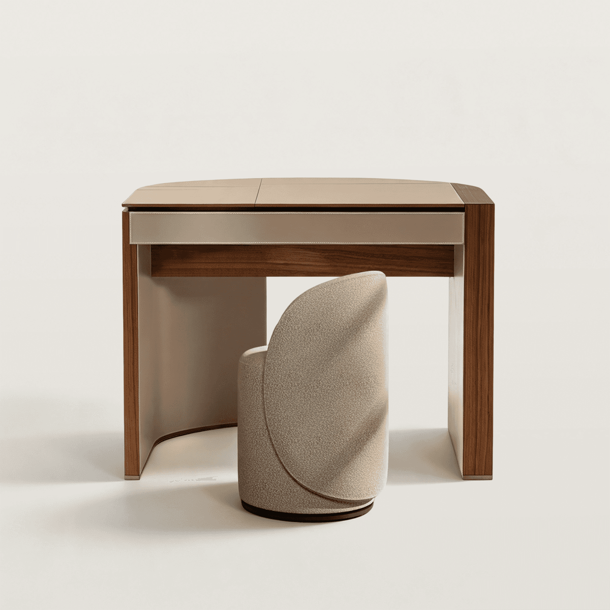 Modern Makeup Vanity with Flip-Top Mirror and Jewelry Storage