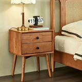 Mid-Century Nightstand with Tapered Angled Legs