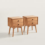 Mid-Century Nightstand with Tapered Angled Legs
