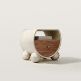 Creative Nightstand with Ball Leg and Open Storage