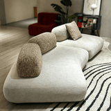Modular Fabric Sofa with Irregular Shape for Living Room