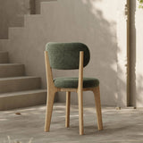 Wooden Dining Chair with Padded Backrest and Plush Seat