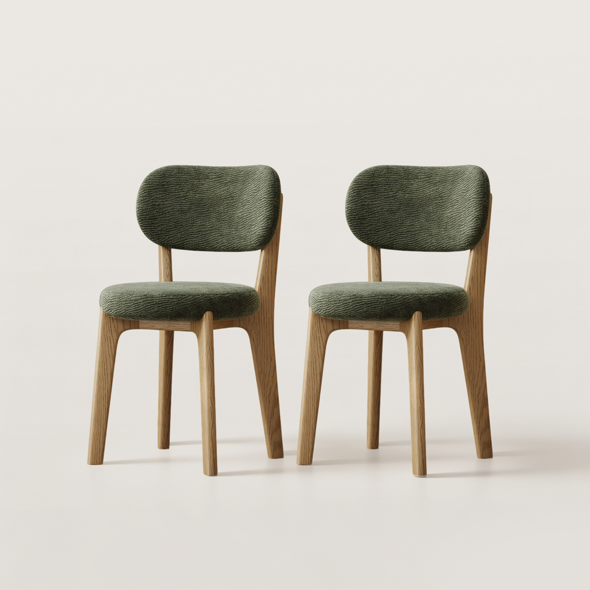 Wooden Dining Chair with Padded Backrest and Plush Seat