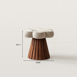 Makeup Vanity Desk with Rounded Corners and Gold Legs
