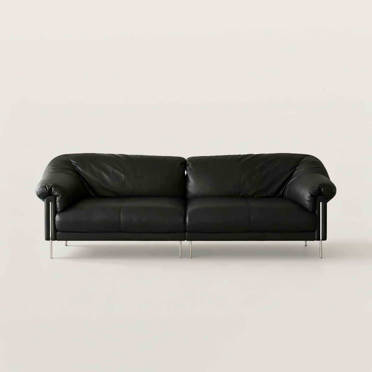 2-Seater Minimalist Sofa with Exposed Metal Frame