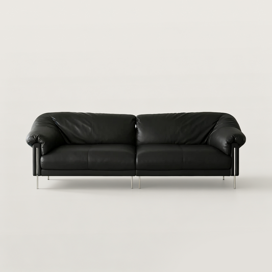 2-Seater Minimalist Sofa with Exposed Metal Frame