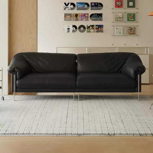 2-Seater Minimalist Sofa with Exposed Metal Frame