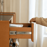 Modern Entryway Shoe Cabinet with Perforated Doors