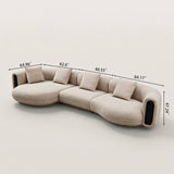 Modular Sectional Sofa with Low Profile and Accent Armrests