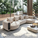 Modular Sectional Sofa with Low Profile and Accent Armrests