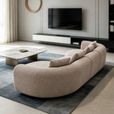 Modular Sectional Sofa with Low Profile and Accent Armrests