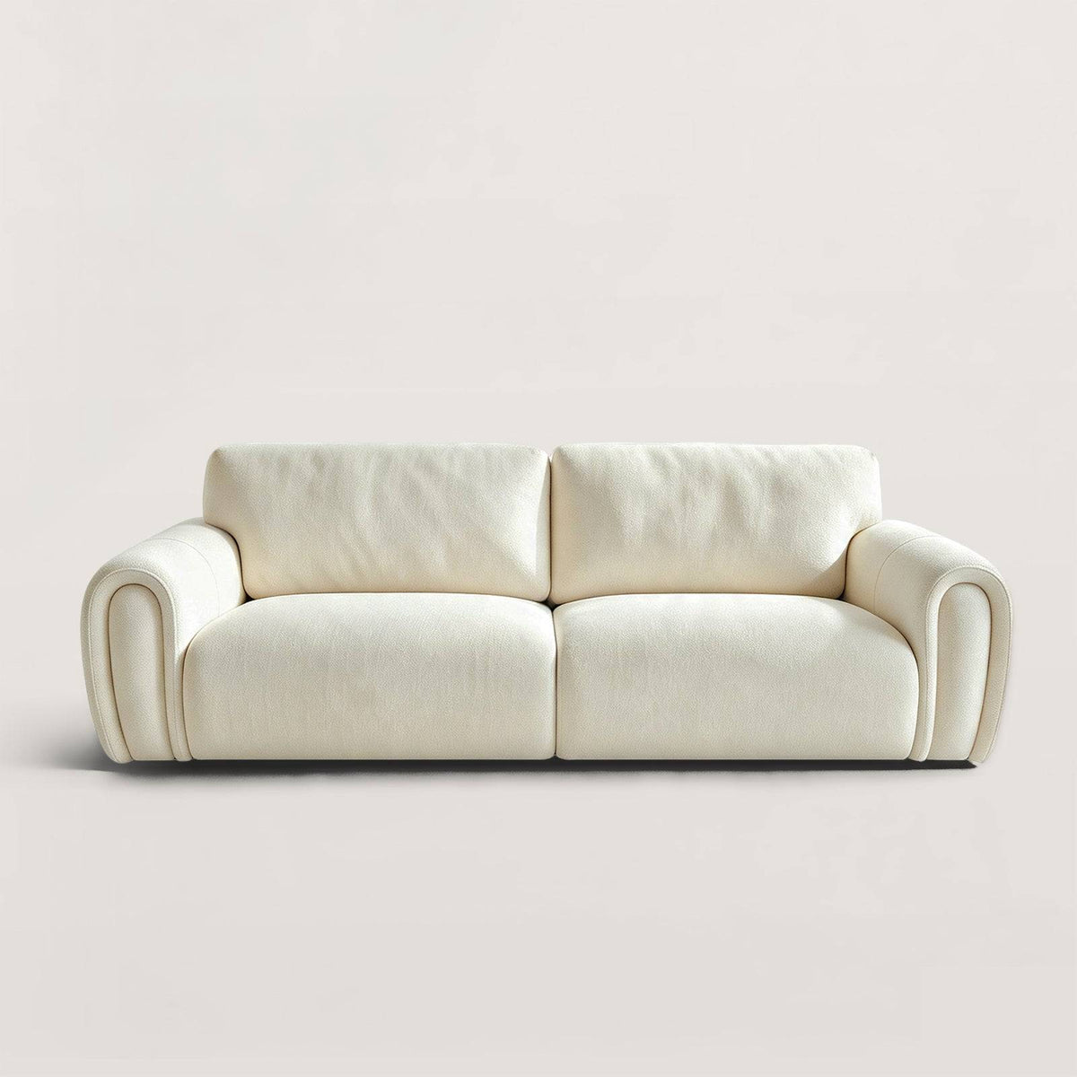 Curved Arm 2-Seater Sofa with Thick Comfort Cushions