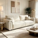 Curved Arm 2-Seater Sofa with Thick Comfort Cushions