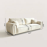 Curved Arm 2-Seater Sofa with Thick Comfort Cushions