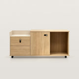 Mobile File Cabinet with Compartment and Drawers