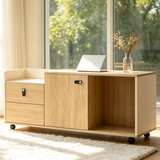 Mobile File Cabinet with Compartment and Drawers