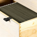 Modern 2-Drawer Filing Cabinet with Open Shelf and Metal Base