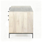 Modern Wood Home Office Desk with Drawers and Cabinet