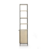 Modern Light Wood Bookshelf with Storage Cabinet