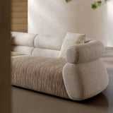 Modular Low-Profile Sofa with Cylindrical Arms