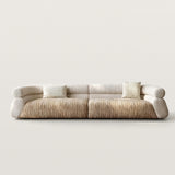 Modular Low-Profile Sofa with Cylindrical Arms