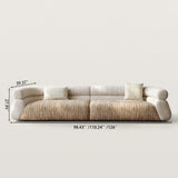 Modular Low-Profile Sofa with Cylindrical Arms
