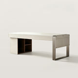 Modern Computer Desk with Under-Desk Storage Shelves